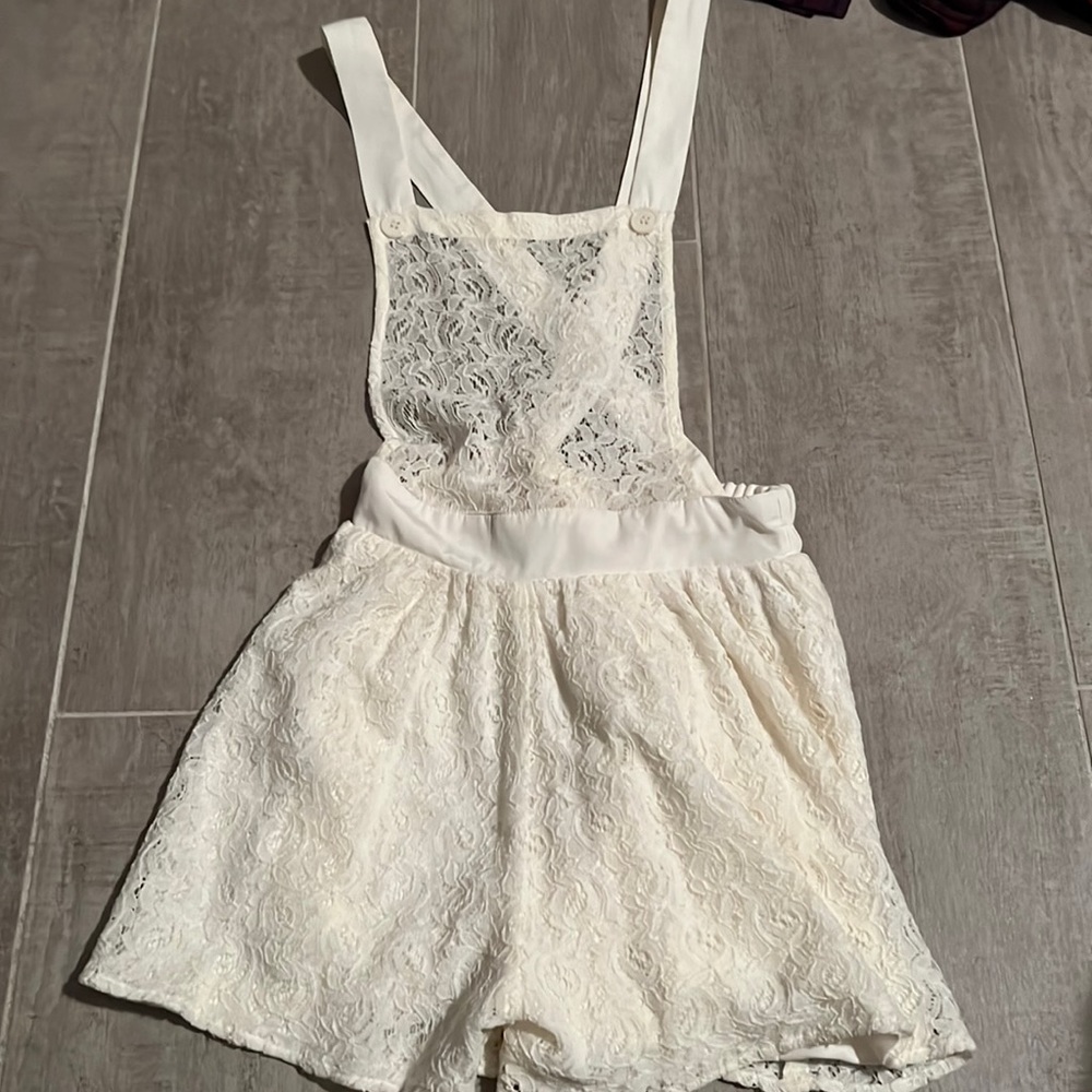 Lace Short Overalls